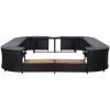 Fyrkantig poolkant svart 268 x 268 x 55 cm konstrotting vidaXL – miniatyr 2