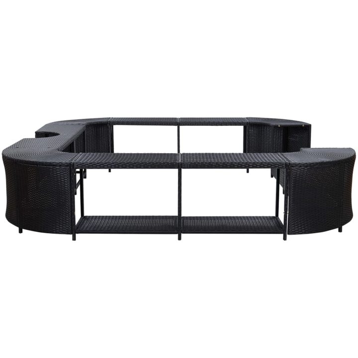 Fyrkantig poolkant svart 268 x 268 x 55 cm konstrotting vidaXL – bild 4