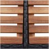 Fyrkantig poolkant svart 268 x 268 x 55 cm konstrotting vidaXL – miniatyr 5