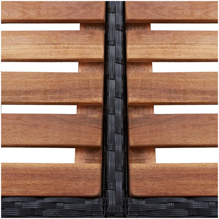 Fyrkantig poolkant svart 268 x 268 x 55 cm konstrotting vidaXL – bild 5