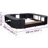 Fyrkantig poolkant svart 268 x 268 x 55 cm konstrotting vidaXL – miniatyr 6