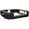 Fyrkantig poolkant svart 268 x 268 x 55 cm konstrotting vidaXL – miniatyr 1