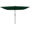 Fyrkantig Trädgårdsparasol med LED-lampor 295x245 cm Grön vidaXL Large – miniatyr 3