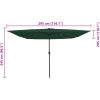 Fyrkantig Trädgårdsparasol med LED-lampor 295x245 cm Grön vidaXL Large – miniatyr 8