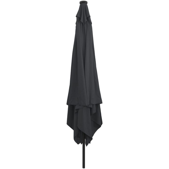 Fyrkantig Trädgårdspaviljong med LED-lampor 295x245 cm Antracit vidaXL Large – bild 2