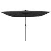 Fyrkantig Trädgårdspaviljong med LED-lampor 295x245 cm Antracit vidaXL Large – miniatyr 3