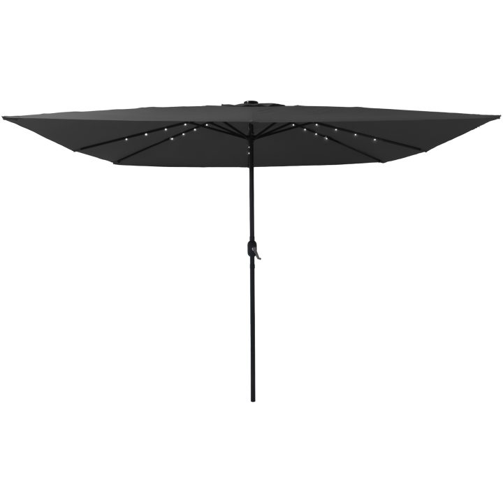 Fyrkantig Trädgårdspaviljong med LED-lampor 295x245 cm Antracit vidaXL Large – bild 3