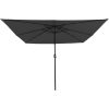 Fyrkantig Trädgårdspaviljong med LED-lampor 295x245 cm Antracit vidaXL Large – miniatyr 4