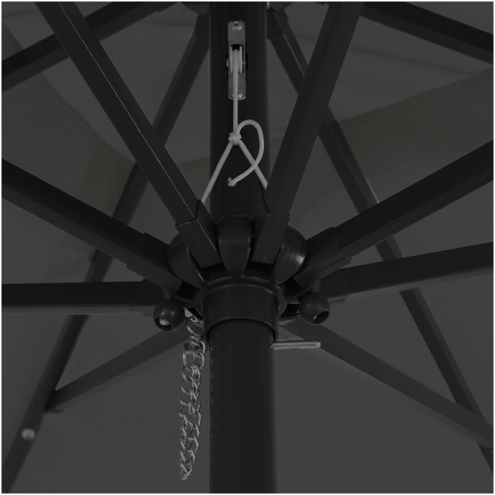 Fyrkantig Trädgårdspaviljong med LED-lampor 295x245 cm Antracit vidaXL Large – bild 5