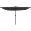 Fyrkantig Trädgårdspaviljong med LED-lampor 295x245 cm Antracit vidaXL Large – miniatyr 1