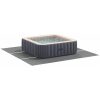 Fyrkantigt Poolöverdrag Ljusgrå Polyeten vidaXL 396 x 396 cm – miniatyr 3