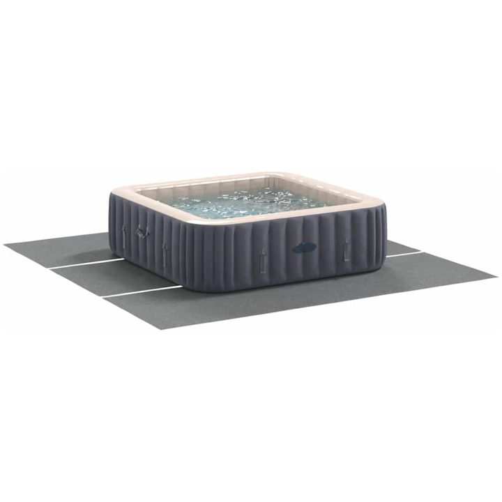 Fyrkantigt Poolöverdrag Ljusgrå Polyeten vidaXL 396 x 396 cm – bild 3