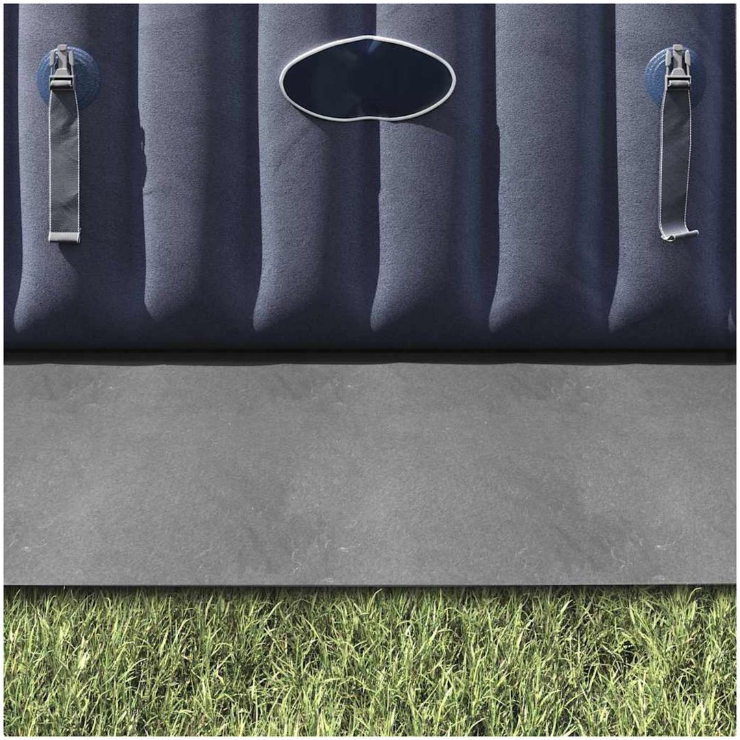 Fyrkantigt Poolöverdrag Ljusgrå Polyeten vidaXL 396 x 396 cm – bild 4