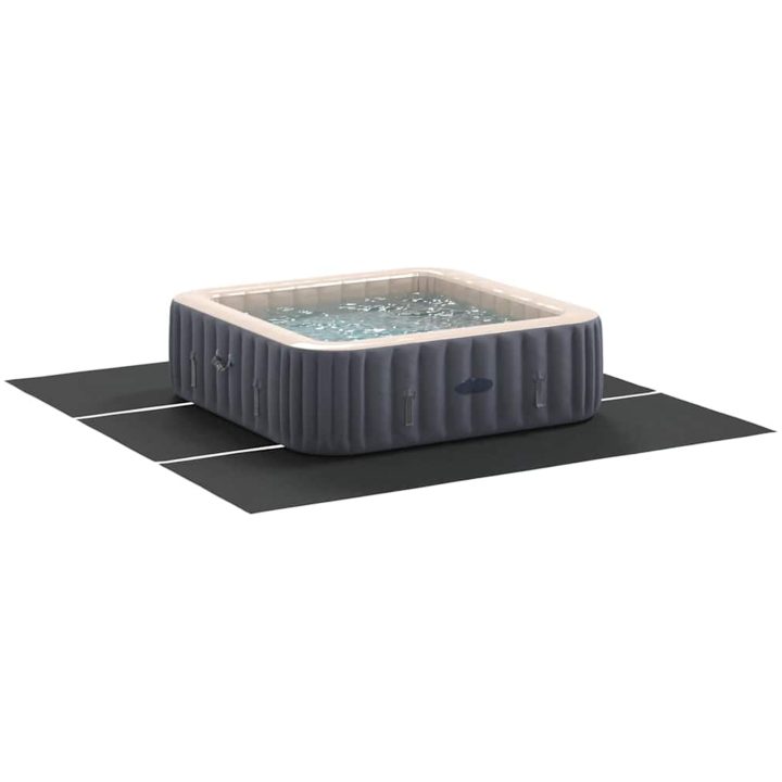 Fyrkantigt poolöverdrag svart plast 396 x 396 cm hållbart vidaXL 396 x 396 cm (1 mm) – bild 3