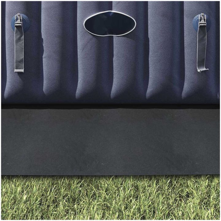 Fyrkantigt poolöverdrag svart plast 396 x 396 cm hållbart vidaXL 396 x 396 cm (1 mm) – bild 4