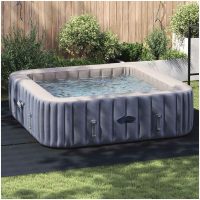 Fyrkantigt poolöverdrag svart plast 396 x 396 cm hållbart vidaXL