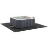 Fyrkantigt Poolöverdrag Svart Polyester vidaXL 274 x 274 cm – miniatyr 3