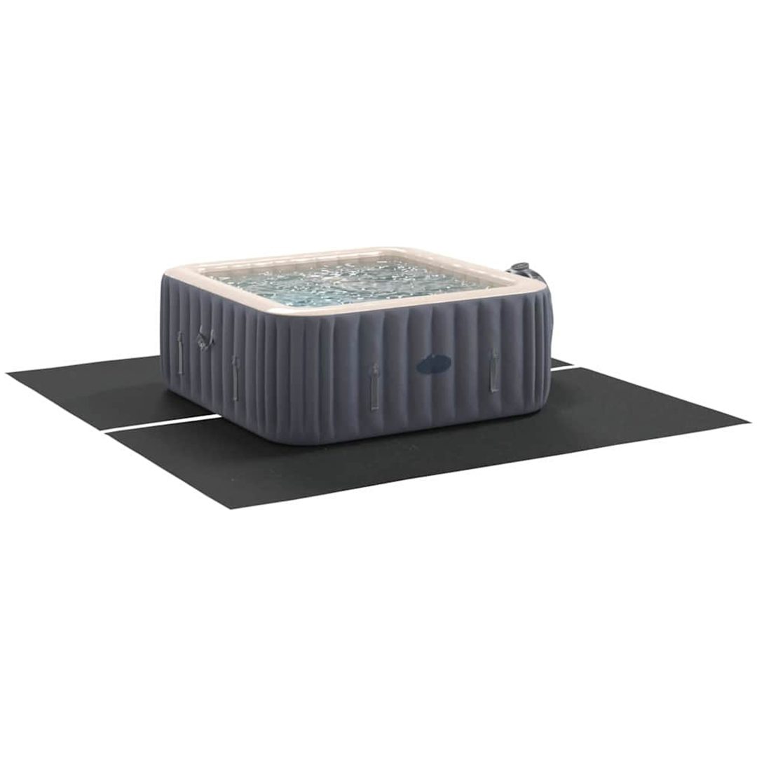 Fyrkantigt Poolöverdrag Svart Polyester vidaXL 274 x 274 cm – bild 3