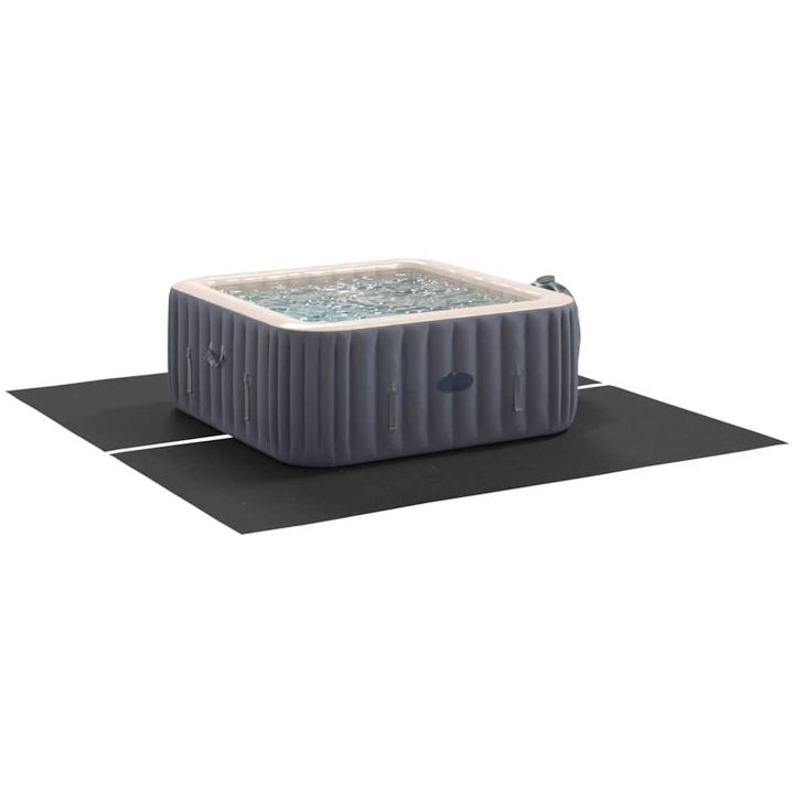 Fyrkantigt Poolöverdrag Svart Polyester vidaXL 274 x 274 cm – bild 3