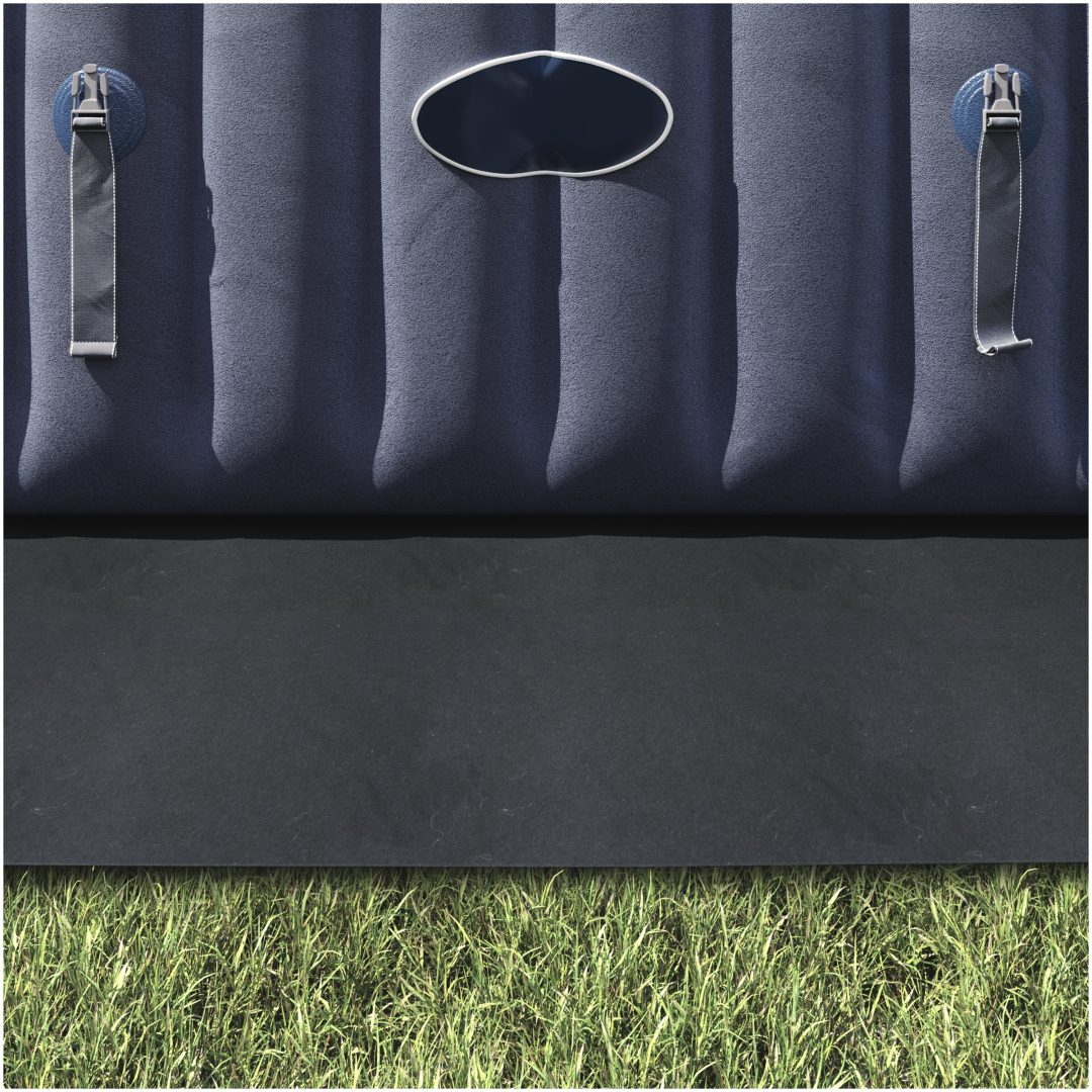 Fyrkantigt Poolöverdrag Svart Polyester vidaXL 274 x 274 cm – bild 4