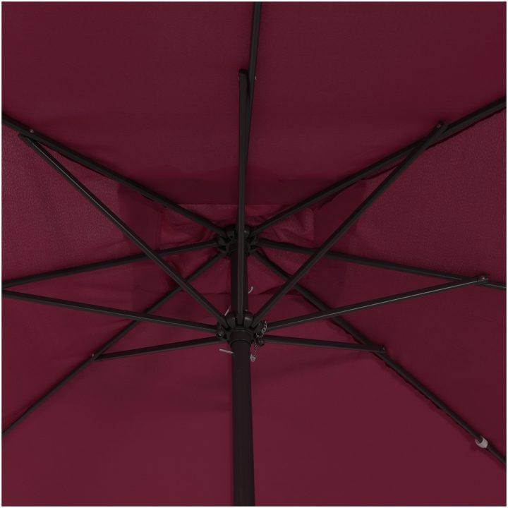Fyrkantigt Trädgårdsparaply 295x245 cm Bordeauxröd vidaXL Large – bild 4