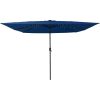Fyrkantigt Trädgårdsparaply med LED-lampor 295x245 cm Azurblå vidaXL Large – miniatyr 3