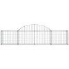 Gabion bågformad 10 st galvaniserat järn vidaXL 200 x 30 x 40/60 cm – miniatyr 4