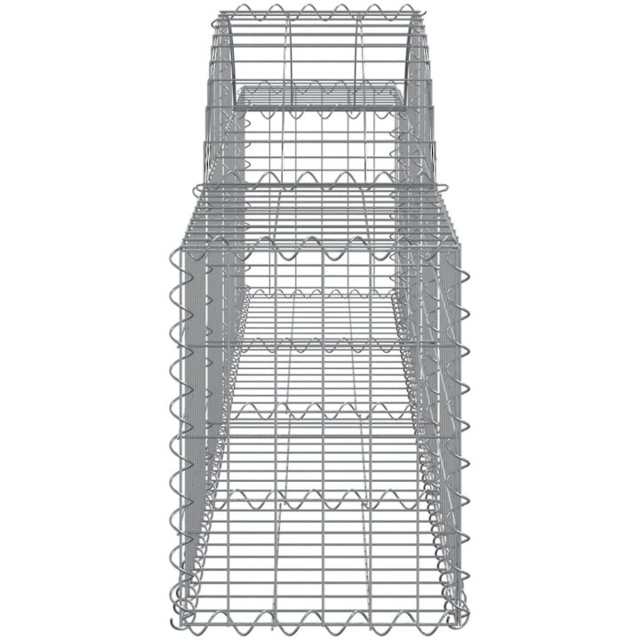 Gabion bågformad 10 st galvaniserat järn vidaXL 200 x 30 x 40/60 cm – bild 5