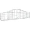 Gabion bågformad 10 st galvaniserat järn vidaXL 200 x 30 x 40/60 cm – miniatyr 3