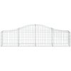 Gabion bågformad 10 st galvaniserat järn vidaXL 200 x 30 x 40/60 cm – miniatyr 4