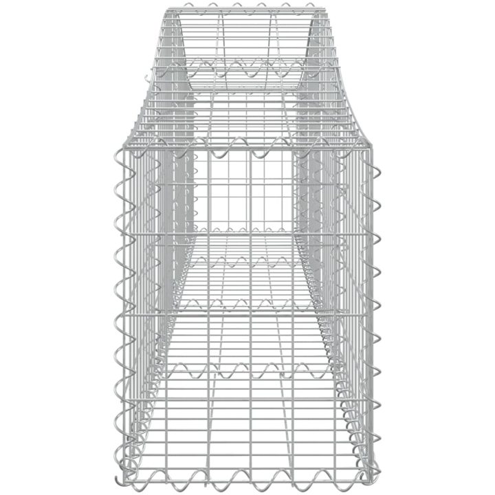 Gabion bågformad 10 st galvaniserat järn vidaXL 200 x 30 x 40/60 cm – bild 5