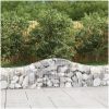 Gabion bågformad 11 st galvaniserat järn vidaXL 200 x 30 x 40/60 cm – miniatyr 1