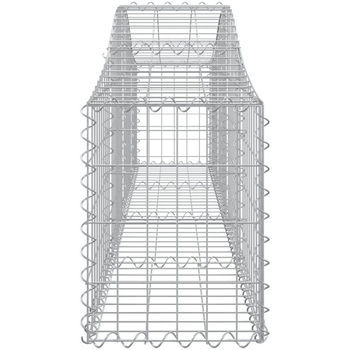 Gabion bågformad 12 st galvaniserat järn vidaXL 200 x 30 x 40/60 cm – bild 5