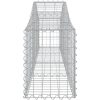 Gabion bågformad 14 st galvaniserat järn vidaXL 200 x 30 x 40/60 cm – miniatyr 5