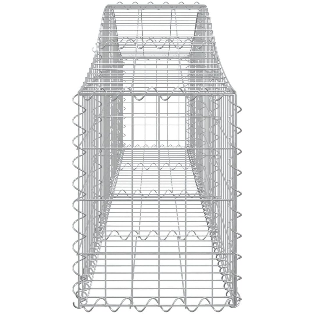 Gabion bågformad 14 st galvaniserat järn vidaXL 200 x 30 x 40/60 cm – bild 5