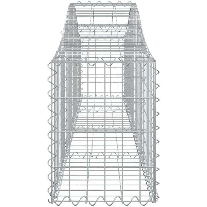 Gabion bågformad 14 st galvaniserat järn vidaXL 200 x 30 x 40/60 cm – bild 5