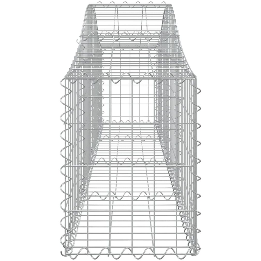Gabion bågformad 15 st galvaniserat järn vidaXL 200 x 30 x 40/60 cm – bild 5