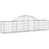 Gabion bågformad 18 st galvaniserat järn vidaXL 200 x 30 x 40/60 cm – miniatyr 3