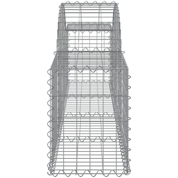 Gabion bågformad 18 st galvaniserat järn vidaXL 200 x 30 x 40/60 cm – bild 5