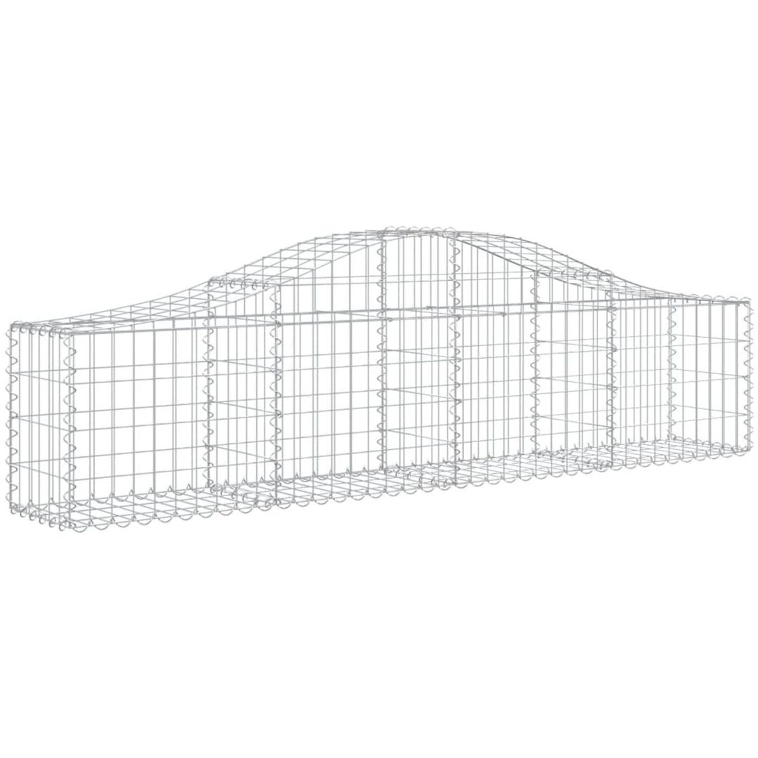 Gabion bågformad 18 st galvaniserat järn vidaXL 200 x 30 x 40/60 cm – bild 3