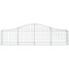 Gabion bågformad 18 st galvaniserat järn vidaXL 200 x 30 x 40/60 cm – miniatyr 4