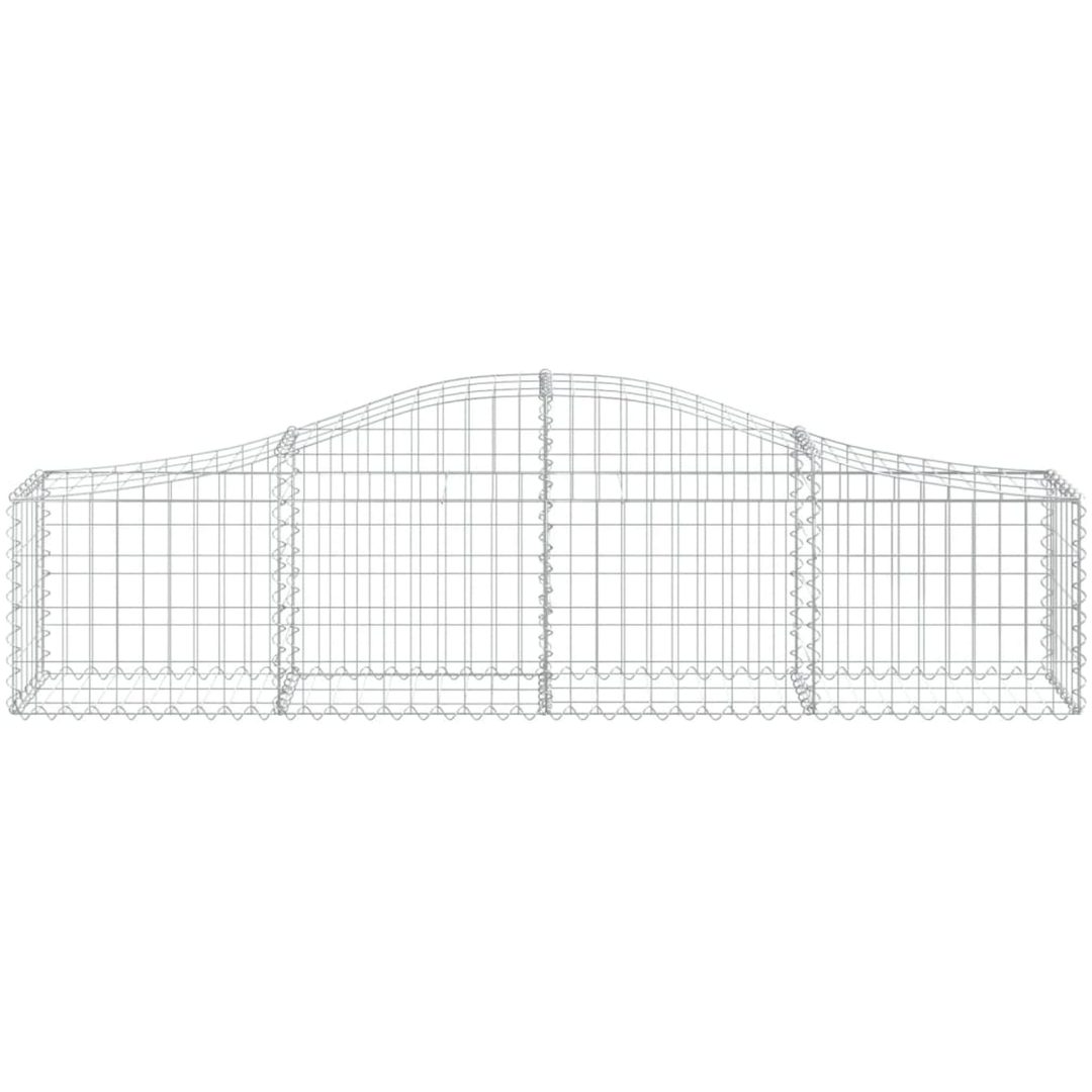 Gabion bågformad 18 st galvaniserat järn vidaXL 200 x 30 x 40/60 cm – bild 4