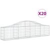 Gabion bågformad 20 st galvaniserat järn vidaXL 200 x 30 x 40/60 cm – miniatyr 2