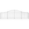 Gabion bågformad 20 st galvaniserat järn vidaXL 200 x 30 x 40/60 cm – miniatyr 4