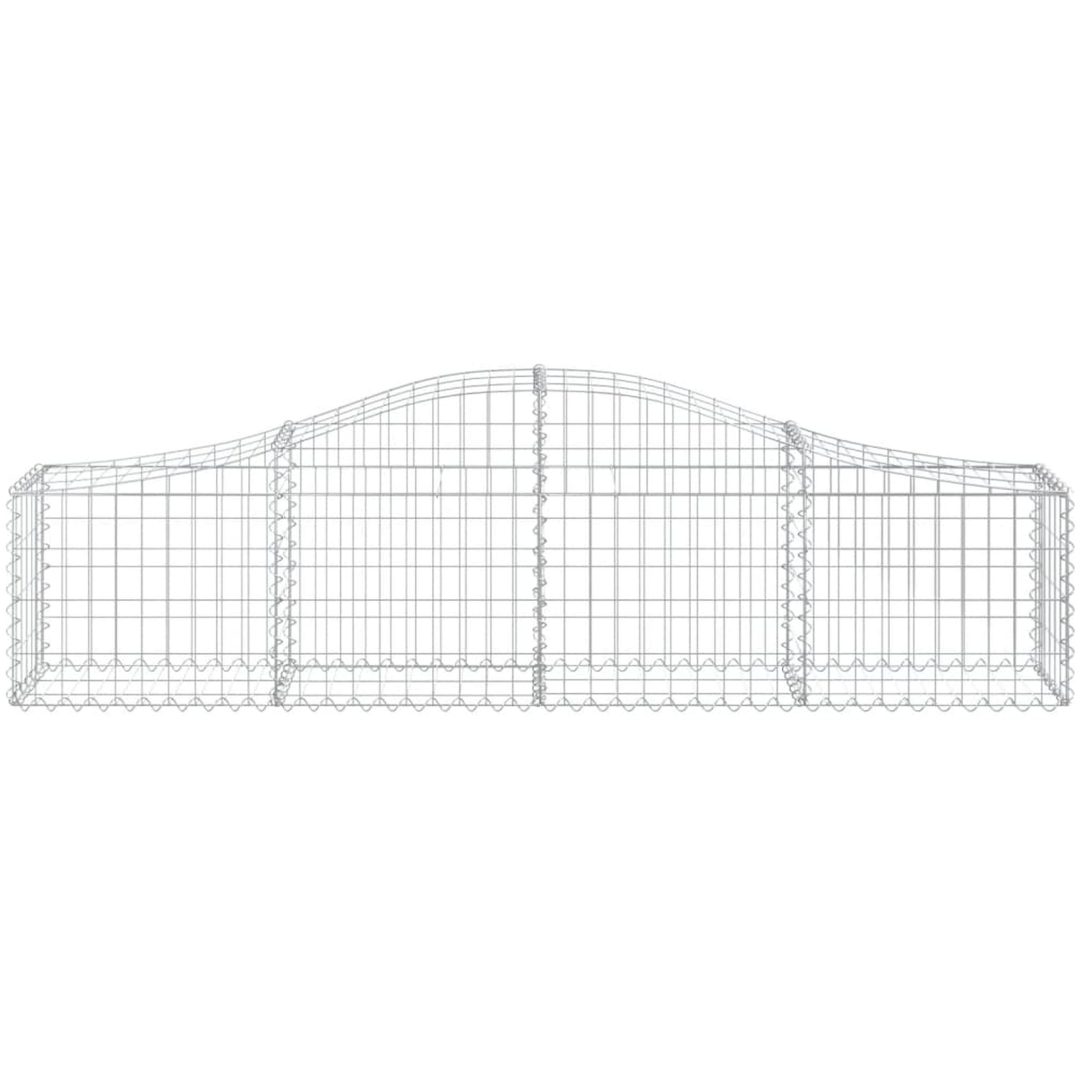 Gabion bågformad 20 st galvaniserat järn vidaXL 200 x 30 x 40/60 cm – bild 4