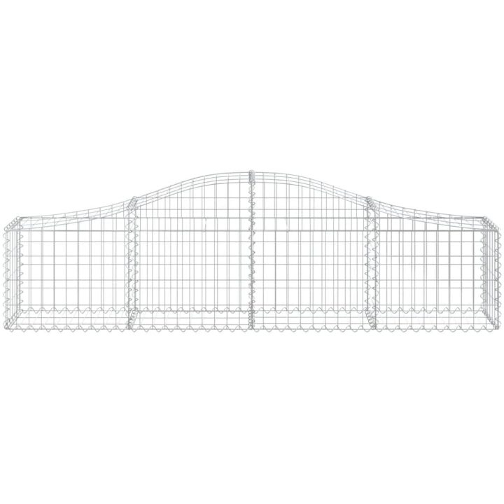 Gabion bågformad 20 st galvaniserat järn vidaXL 200 x 30 x 40/60 cm – bild 4
