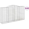 Gabion bågformad 20 st galvaniserat järn vidaXL 300 x 50 x 160/180 cm – miniatyr 2
