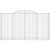 Gabion bågformad 20 st galvaniserat järn vidaXL 300 x 50 x 160/180 cm – miniatyr 4