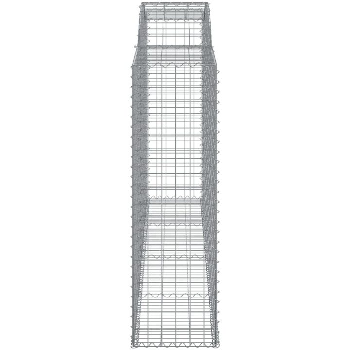 Gabion bågformad 20 st galvaniserat järn vidaXL 300 x 50 x 160/180 cm – bild 5