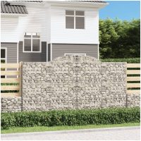 Gabion bågformad 20 st galvaniserat järn vidaXL